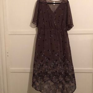 Asymmetrical floral dress